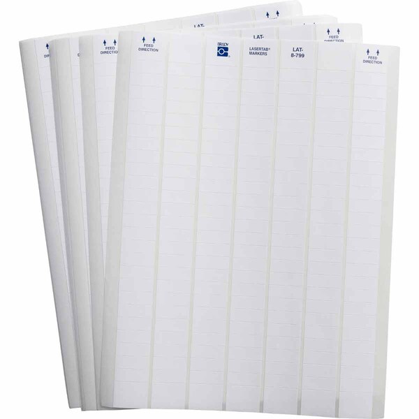 LaserTab Polyamide Coated Nylon Cloth Lbls 0.375 in H x 1 in W White 58/PK
